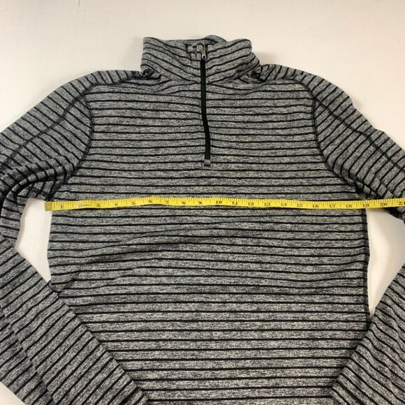 Lululemon Surge Warm 1/2 Zip, Raven Stripe Heathered Black, Medium - Picture 4 of 12
